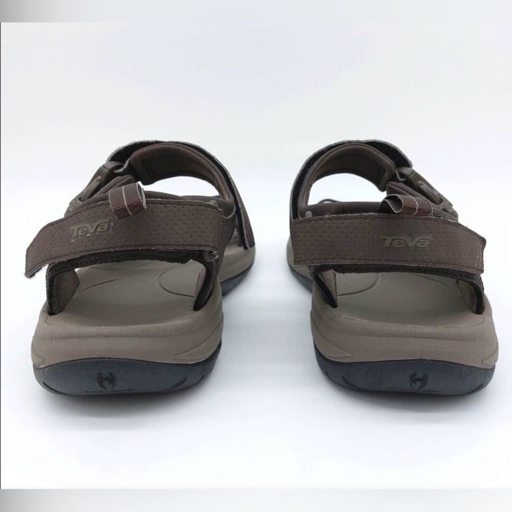 TEVA Brown size 11 Men's Sandals- Velcro & side clip closure - GUC - Picture 10 of 11